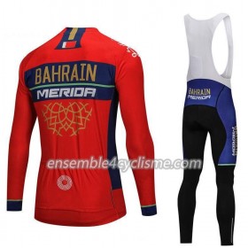 Tenue Maillot M/L + Collant à Bretelles 2018 Bahrain Merida N001